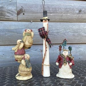 Adorable lot of 3 Snowmen